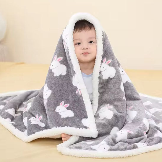 Couverture-bébé-raffinée-lapin