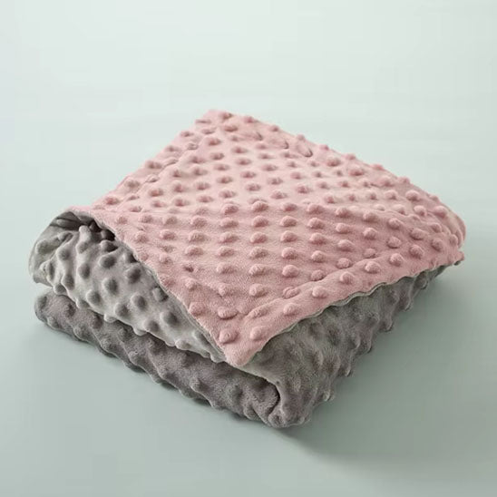 Couverture-bébé-ultra-douce-rose-grise