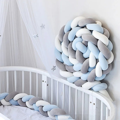 Tresse de lit | BLANC GRIS BLEU 3 BRINS