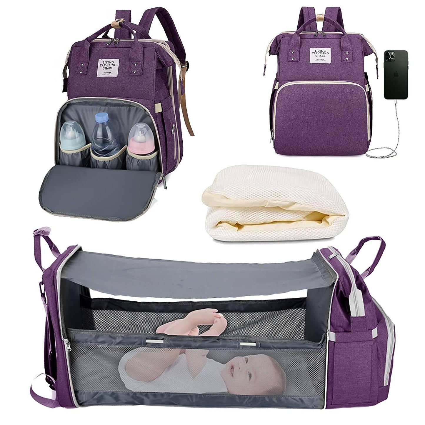 Sac à langer portatif | Berceau de voyage BabyNappy™ - Baby Angelique